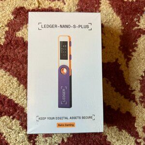 NEW IN BOX Ledger Nano S Plus Crypto Hardware Wallet (Purple + Orange)